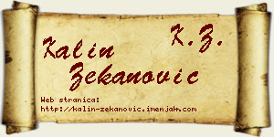 Kalin Zekanović vizit kartica